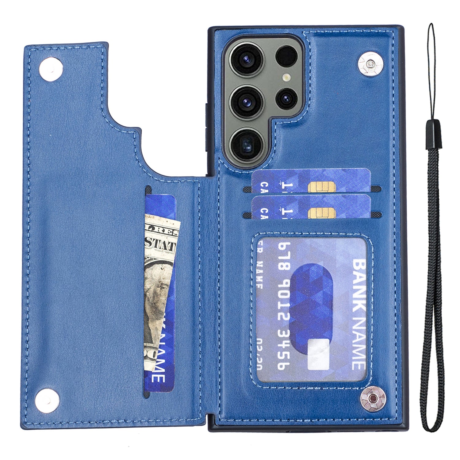 For Samsung Galaxy S23 Ultra V-Shaped PU Leather Coated TPU Phone Case Kickstand Card Holder Cover For Samsung Galaxy S23 Ultra V-Shaped PU Leather Coated TPU Phone Case Kickstand Card Holder Cover